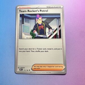 team rocket’s petrel - 176/182 (uncommon) — pokemon: destined rivals